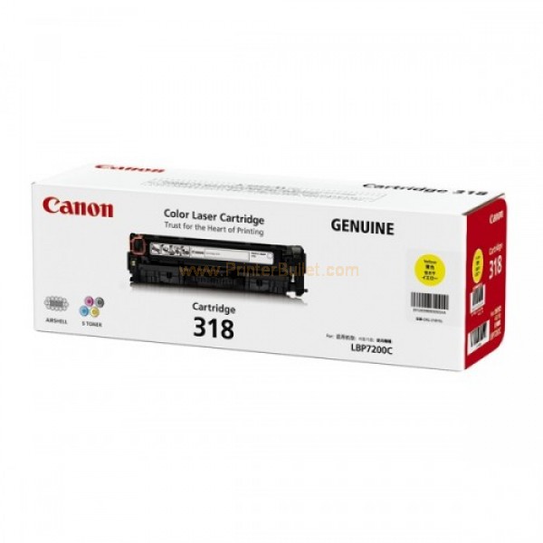 Canon 鐳射打印机碳粉Cartridge-318Yellow