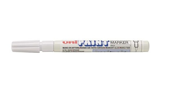 Uni PX-21 Paint Marker - White / 12Pcs / Box