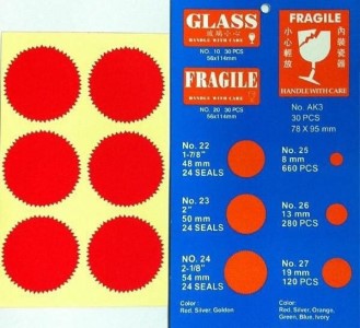 A-Label 火漆標籤貼 / 紅色  Code:23  (Dia.50mm)
