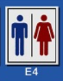 文字/圖案金屬貼牌 11 x 12cm Signs B204 男女廁