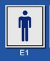 文字/圖案金屬貼牌 11 x 12cm Signs B205 男廁