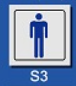 文字/圖案金屬貼牌 9 x 9cm Signs D403 男廁