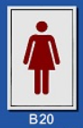文字/圖案金屬貼牌 19 x 12.2cm Signs H810 女廁