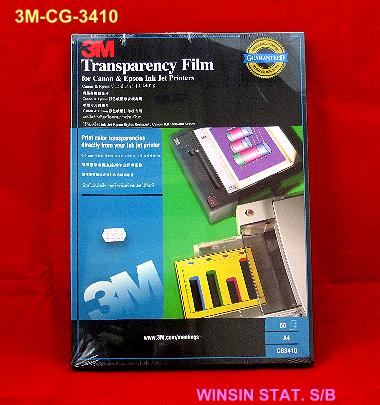 3M 噴墨打印机投影胶片 CG-3410 / A4 Side / 50Sheet