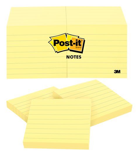 3M Post-it 630SS 3" x 3" 黃色間線報事貼