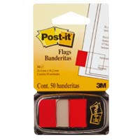3M Index Flags <680-1> 1in x 1-7/8in / Red