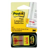 3M <680-9> 1寸 x 1-7/8寸 SIGN HERE 印装话事旗仔
