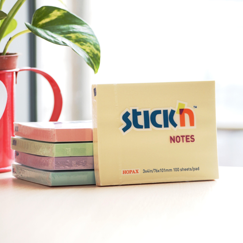 Stick <21008> 3寸 x 4寸黃色報事貼便條