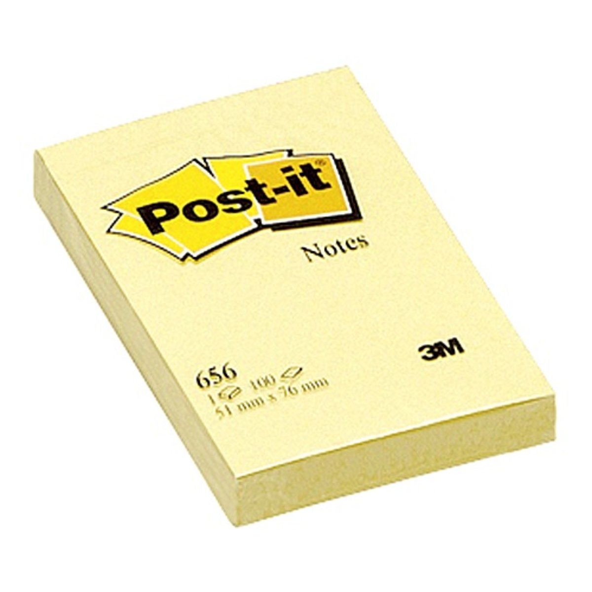 3M Post-it <656> 2" x 3"黃色报事贴便條