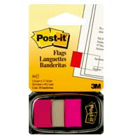 3M <680-21> 1寸 x 1-7/8寸 粉紅話事色旗仔