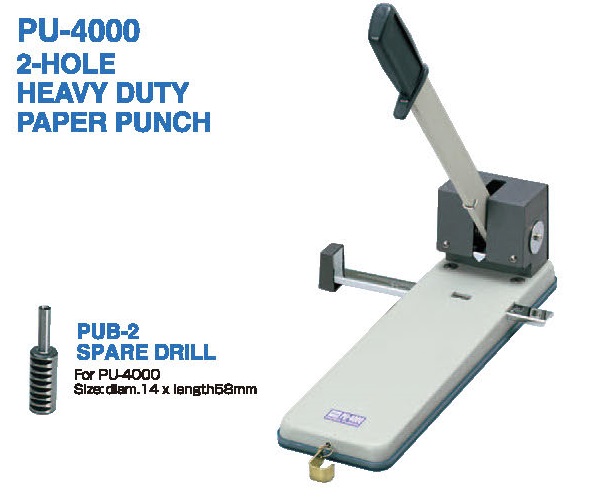 日本 OPEN PU-4000 雙孔重型打孔機 (200張64gsm)