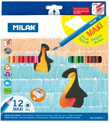 西班牙 MILAN 072261 261 12色三角特粗防斷木顏色筆