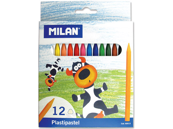 西班牙 MILAN 80013 12色儿童三角蜡筆