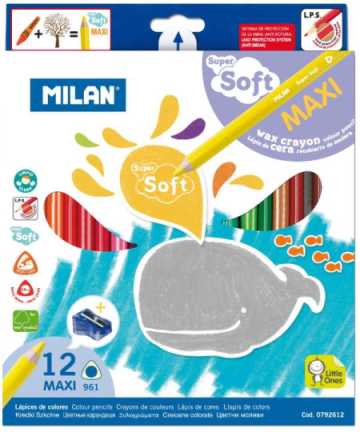 西班牙 MILAN Super Soft 0792612 12色特粗三角防断木颜色