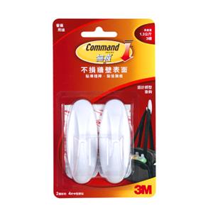 3M? Designer Medium Hooks with Command? Adhesive 17081, 2 hooks/4 strips