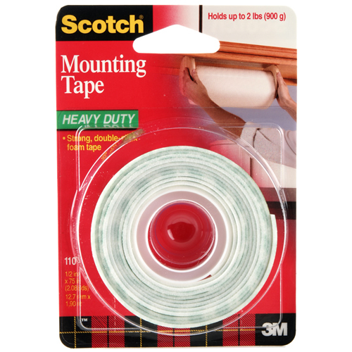 3M Scotch 110 強力双面海绵胶贴(1/2寸 x 75寸)