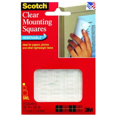 3M Scotch 859 可再贴透明胶贴(1寸 x 1寸) 35片装