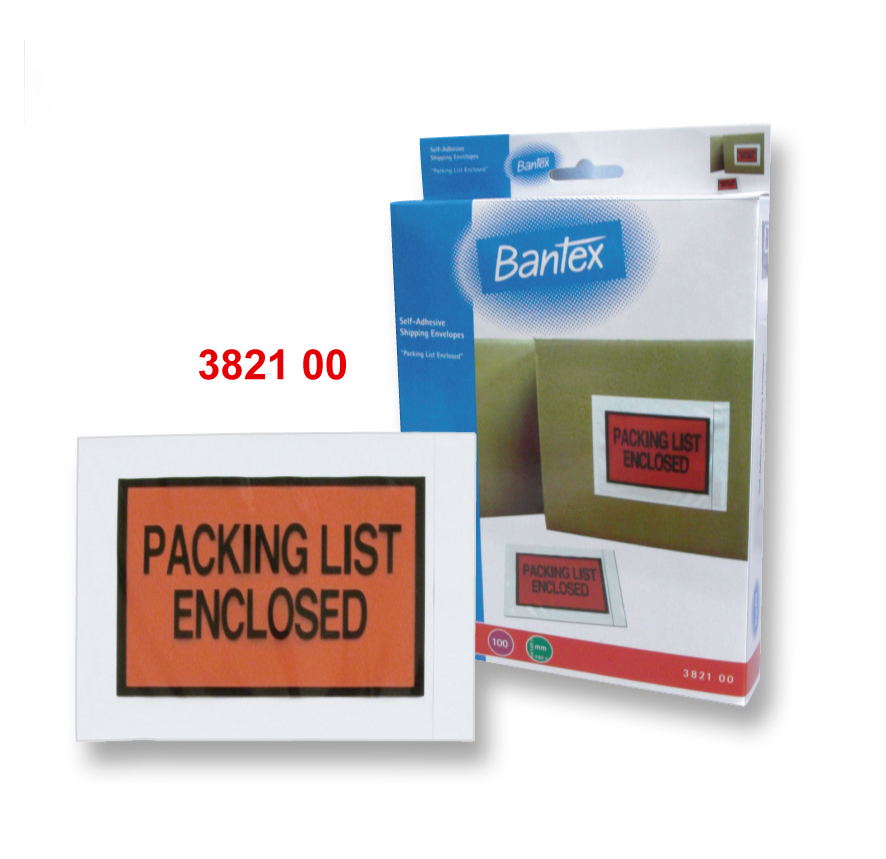 BANTEX 3821 A6航运信封(PACKING LIST ENCLOSED) 100个/盒
