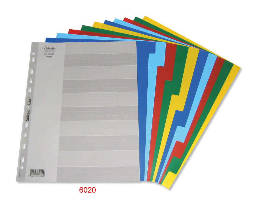 BANTEX 6020 A4 maxi 膠質顏色索引分類(10級)