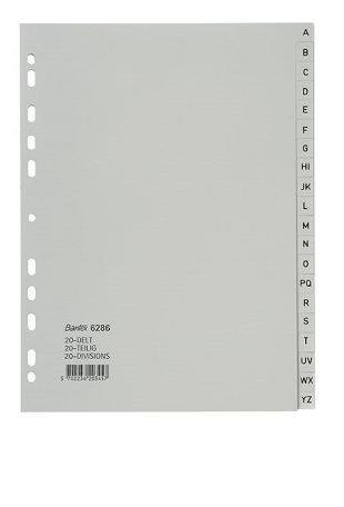 BANTEX 6286 A4 胶质英文A-Z索引分类-20级
