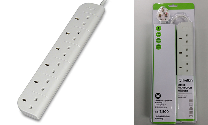 BELKIN 6 位防雷保護器 Economy 系列(3米長)