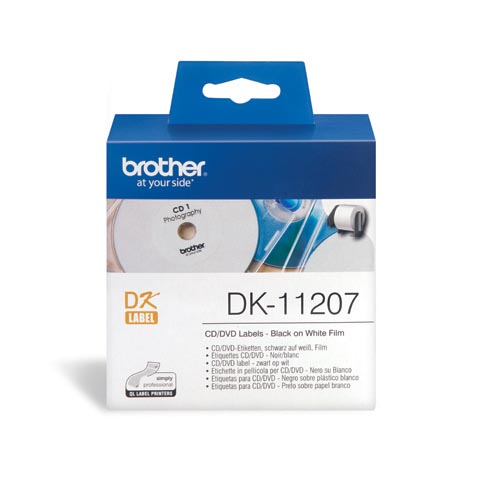 Brother DK-11207 CD,DVD标签带 (58mm) 100个