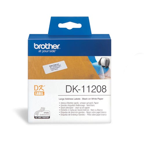 Brother DK-11208 大型地址标签带 (38mm x 90mm) 400个