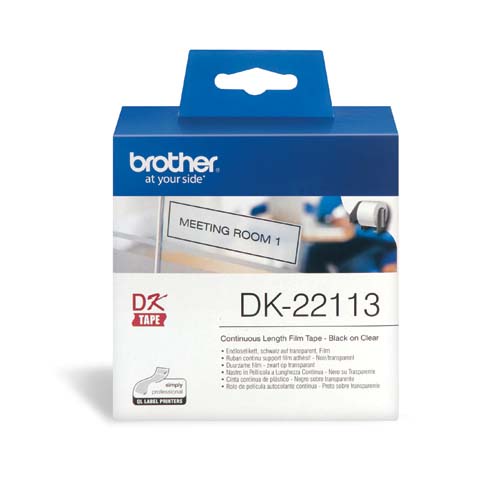 Brother DK-22113 卷装连续透明胶质标签带 62mm x 15.24M