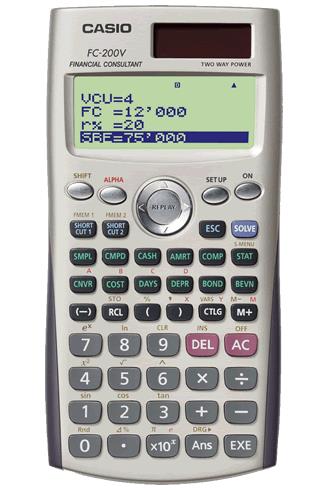 CASIO FC-200V Financial Calaulators 金融计算机
