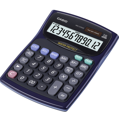 CASIO WD-220MS 計算機 (12位)