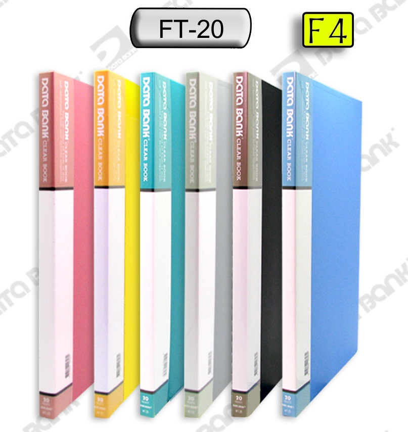 DATA BANK FT-20 F4 Clear Book , 20's