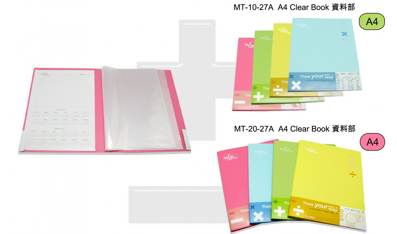 DATA BANK MT-10-27A A4 Clear Book , 10's