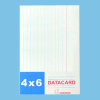 雙粉白色有行咭紙 4寸 x 6寸 / 100Sheet