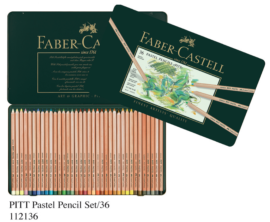 FABER 112136 36色粉彩筆套装(铁盒装)