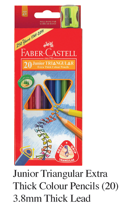 FABER 116538-20 Junior 20色粗三角木颜色