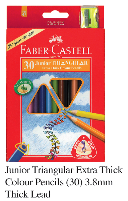 FABER 116538-30 Junior 30色粗三角木颜色