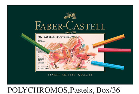 FABER 128536 專業級36色乾粉彩(鐵盒裝)