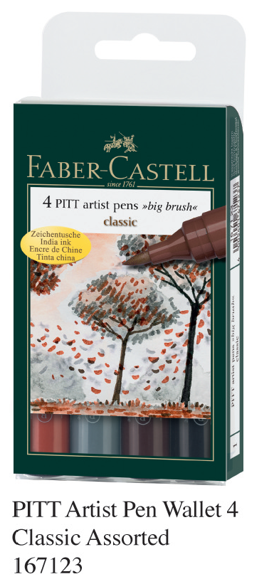 FABER 167123 PITT 美術畫筆(4支套裝) Classic