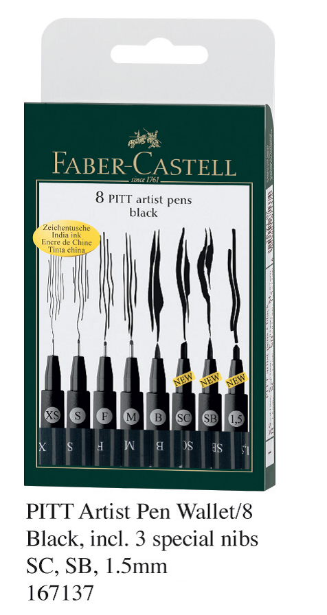 FABER 167137 PITT Artist Pen Wallet/8