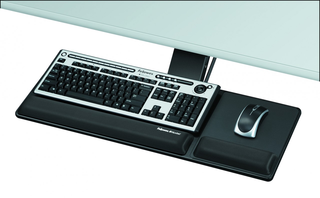 Fellowes FW8017801 高級全方位鍵盤托組合