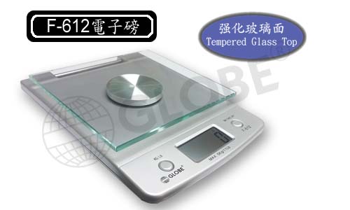 GLOBE F612 玻璃平台電子磅 5kg