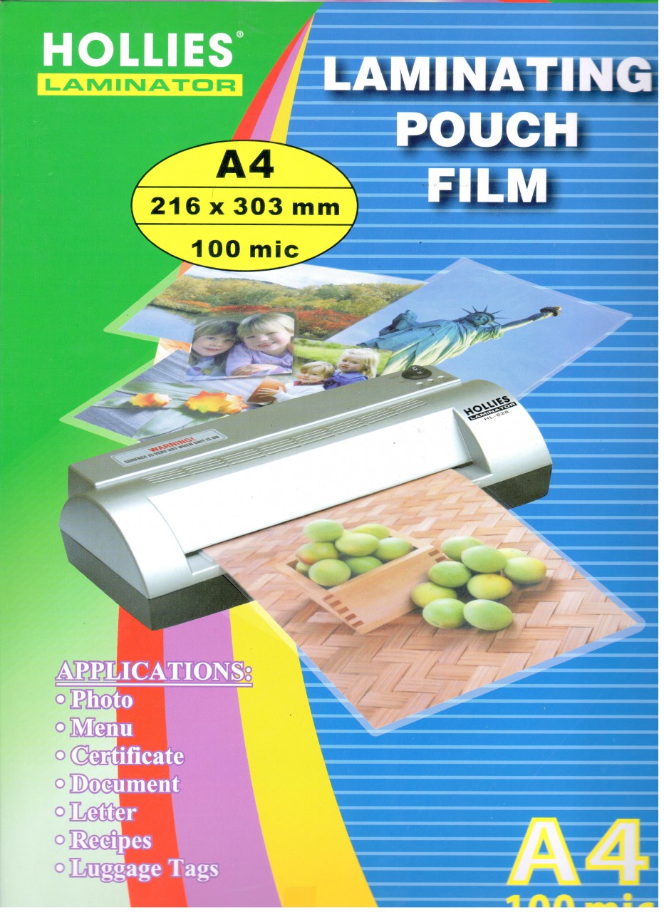 HOLLIES Thermal Laminating Pouch,A4,100mic
