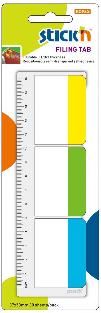 HOPAX STICK'N 21359 Filing Tabs (3 color)