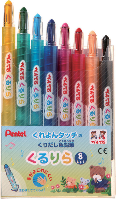 PENTEL GTW-8 Crayon (8 colours)