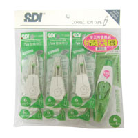 SDI 手牌 CT 系列修正帶(6m) 6芯1機特惠裝
