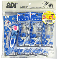 SDI 手牌 ECT 系列双功能修正带(6m) 6芯1机特惠装
