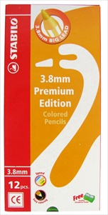 STABILO 1868E 3.8mm Premium 木顏色筆36色長