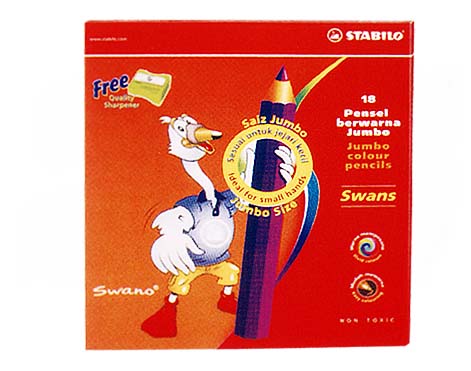 STABILO Jumbo Colored Pencil 1875J 長身珍寶木顏色筆(18色套裝)