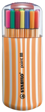 STABILO Point 88 8820-02 ZEVRUI 20支膠盒裝極幼水筆(0.4mm)