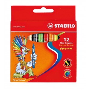 STABILO Yippy-wax 2812 12色臘筆